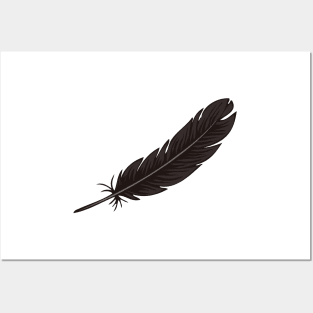 Black Bird Feathers Posters and Art